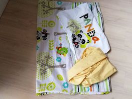 Bettwäsche Kinderbett Babybett Pandabär und Fixleintuch