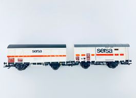 SERSA 2er Set Baustellenwagen Rarität in H0