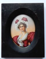 Antike Miniatur Malerei, Portrait einer Dame