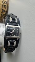 Fossil Uhr Damen Schwarz Leder Armband Gebraucht