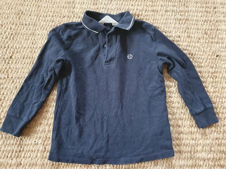 Polo manches longues H&M bleu marine 98/104