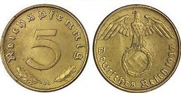 5 Pfennig Deutsches Reich 1937 A