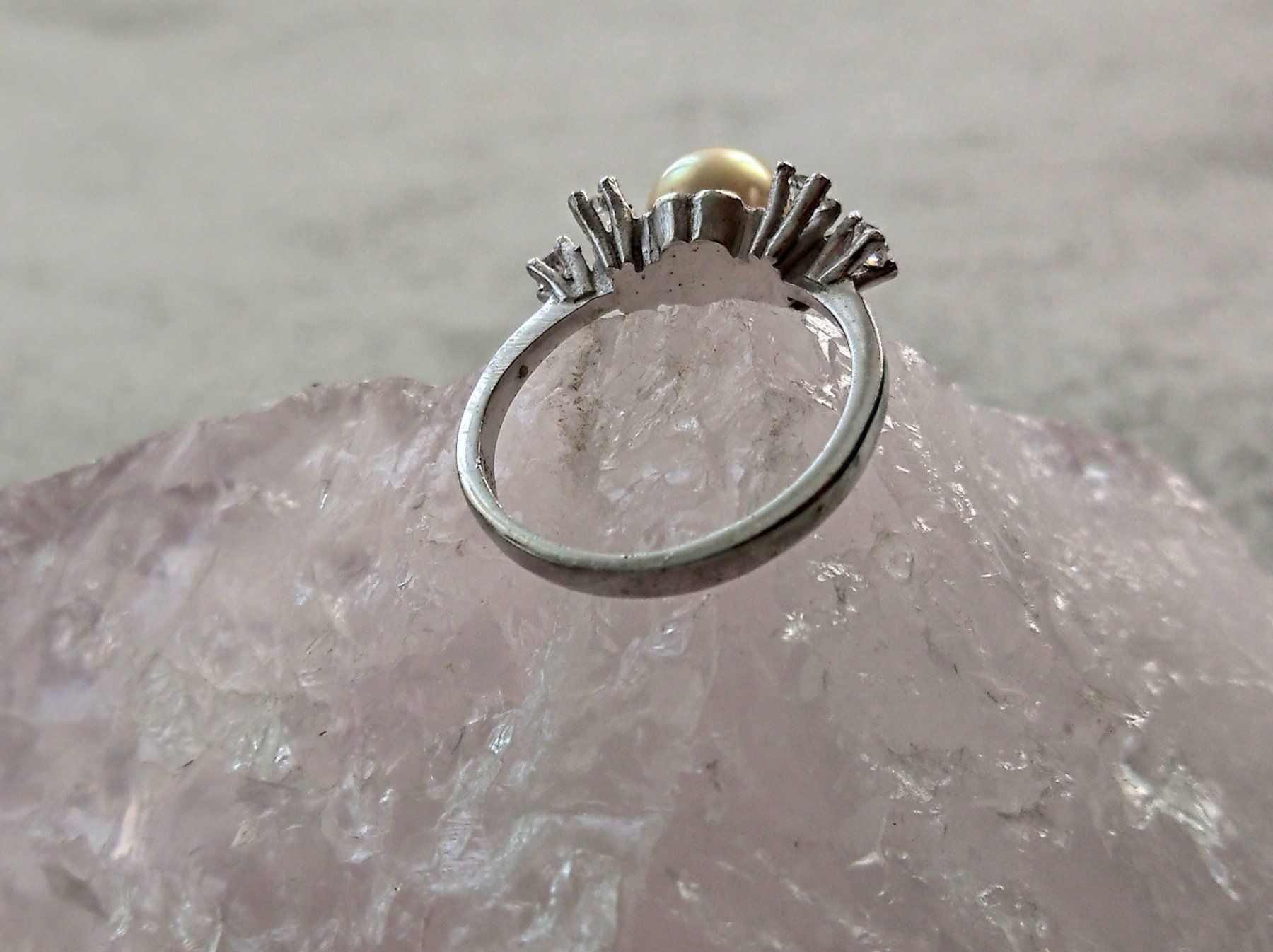 Anelli: Ring Silber 925 mit Perle – Usato da Istighofen venduto da Ringparadies 1