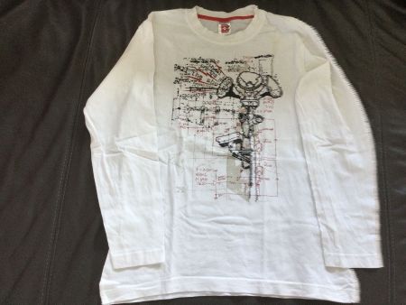 Lamgarm-Shirt weiss-bedruckt