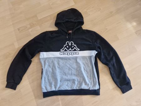 Grau-schwarzer Hoody "Kappa", Grösse ca. M