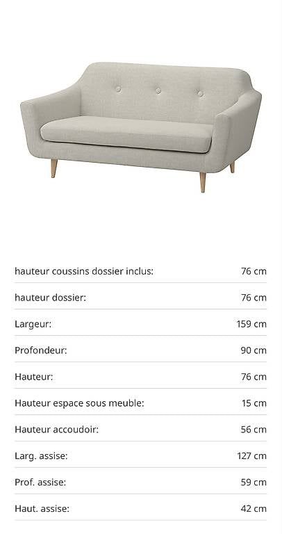 Ikea Divani: Canapé 2 places – Usato da Montagny-Yverdon venduto da Tulipebleue 3