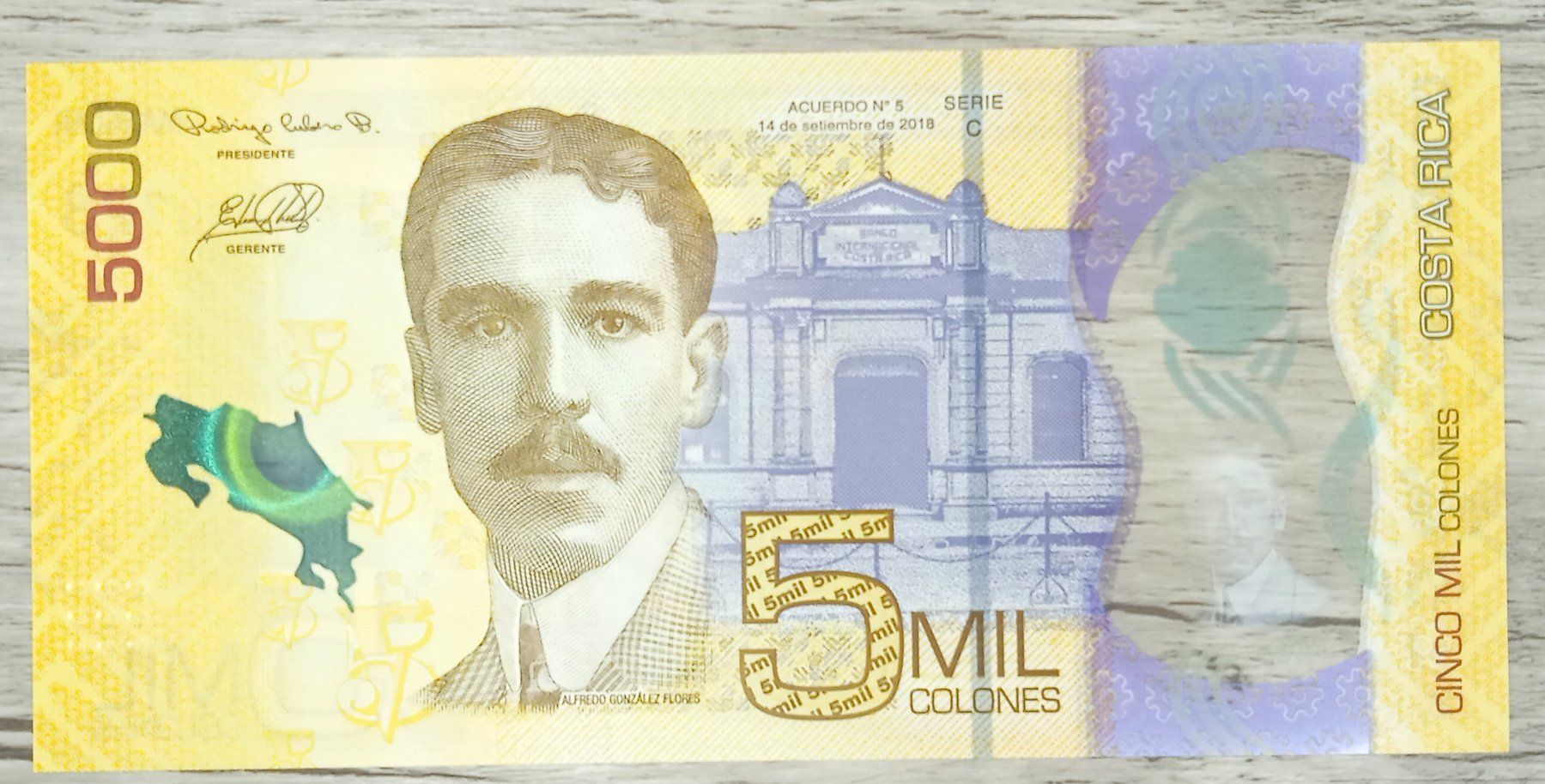 Banconote: Costa Rica 5000 Colones Polymer UNC – Nuovo (secondo la descrizione) da Cousset venduto da Patricio77
