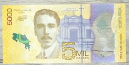 Costa Rica 5000 Colones Polymer UNC