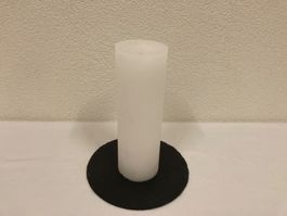 Kerze ca. 10x30cm, weiss Raureif, ca. 300 Stunden Brenndauer