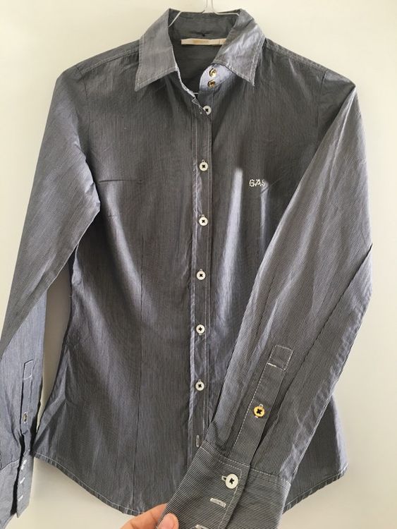 Chemise GAS Bleue Taille XS En Coton - Occasion Très Bon état