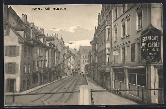 Cartoline postali: Basel, Grand Cafe Metropole, Falknerstra – Usato da Berlin venduto da bartko-reher