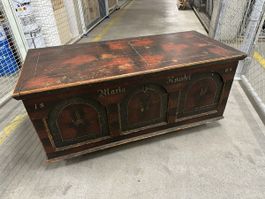 antike Truhe Biedermeier Massivholz- Jahrgang 1900
