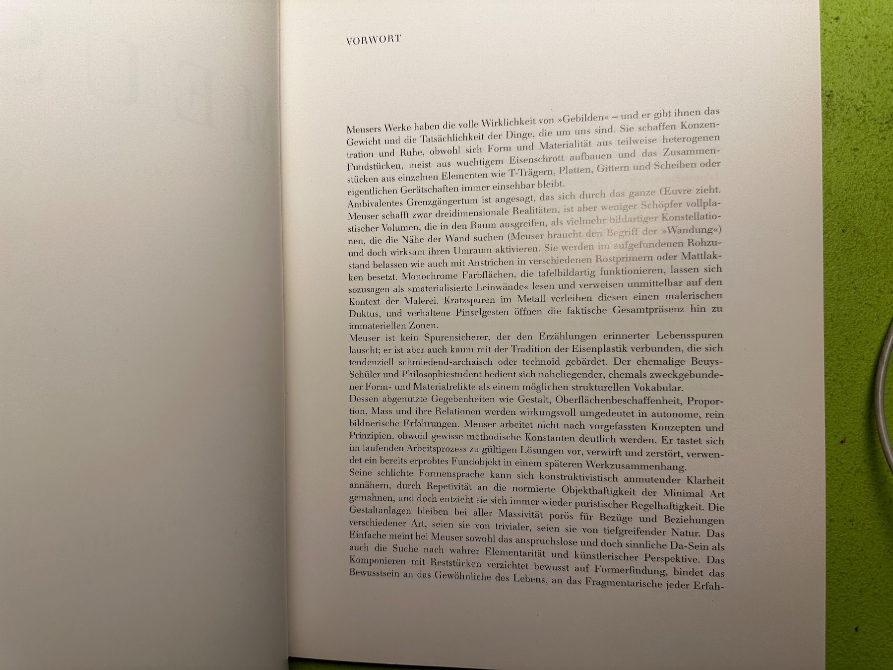 Libri: Meuser. Vorwort Bernhard Bürgi. d/e 1991 – Usato da Zürich venduto da allp 2