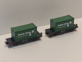 Kato RhB 2-Achser mit Container 2x  Spur N