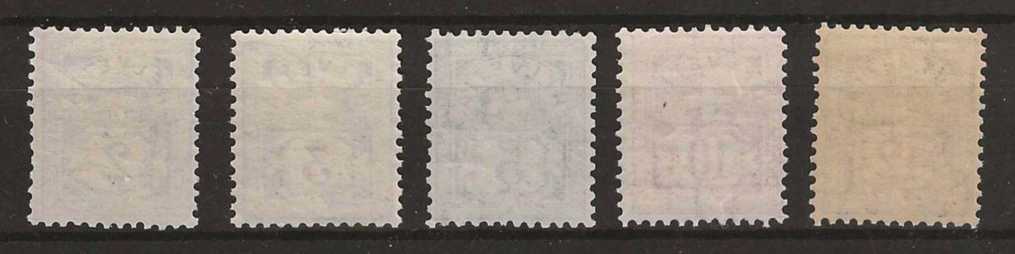 Tutti i francobolli: 1906 : Ziffermuster Nr. 80 - 84, postfrisch ** KP 110.-- – Nuovo (secondo la descrizione) da Gümligen venduto da Geniusbuy 1