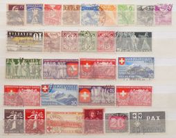 SUISSE: Des timbres oblitérés jusqu'à l'année 1945