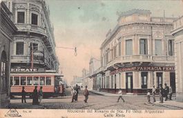 uralte Ansichtskarte ROSARIO Sa. Fe 1909