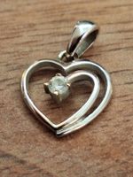 Herz Anhänger in 18K Weissgold (punziert 750) Diamant