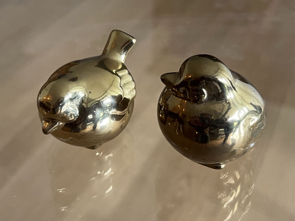 Statuette: 2 Messing Spatzen, Briefbeschwerer – Usato da Zürich venduto da juergarno 1