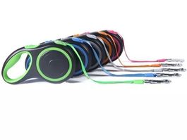 Hunde RollLeine 5m rosa/orange/grün/blau