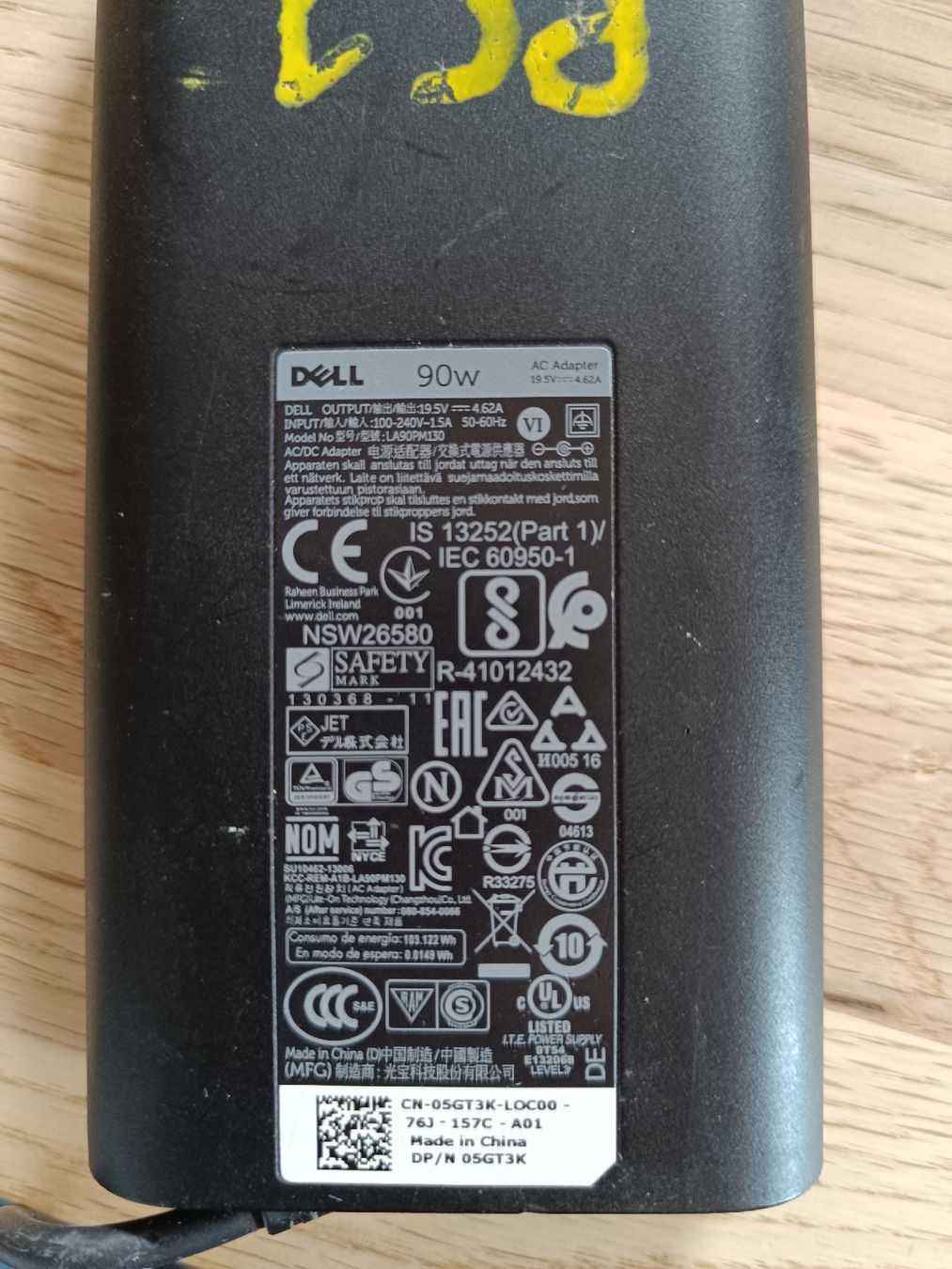 Dell Ladegerät: Dell 90W Netzteil 19.5v 4.62A – Gebraucht aus Liesberg Dorf von Tisba_swiss