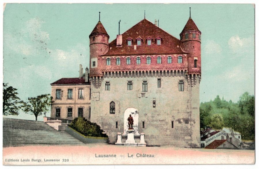 Cartoline postali: Lausanne, Le Château, circulée 1907 – Usato da Frauenfeld venduto da POML