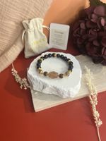 Echtes Edelstein-Armband Granat & Rutilquarz – Courage