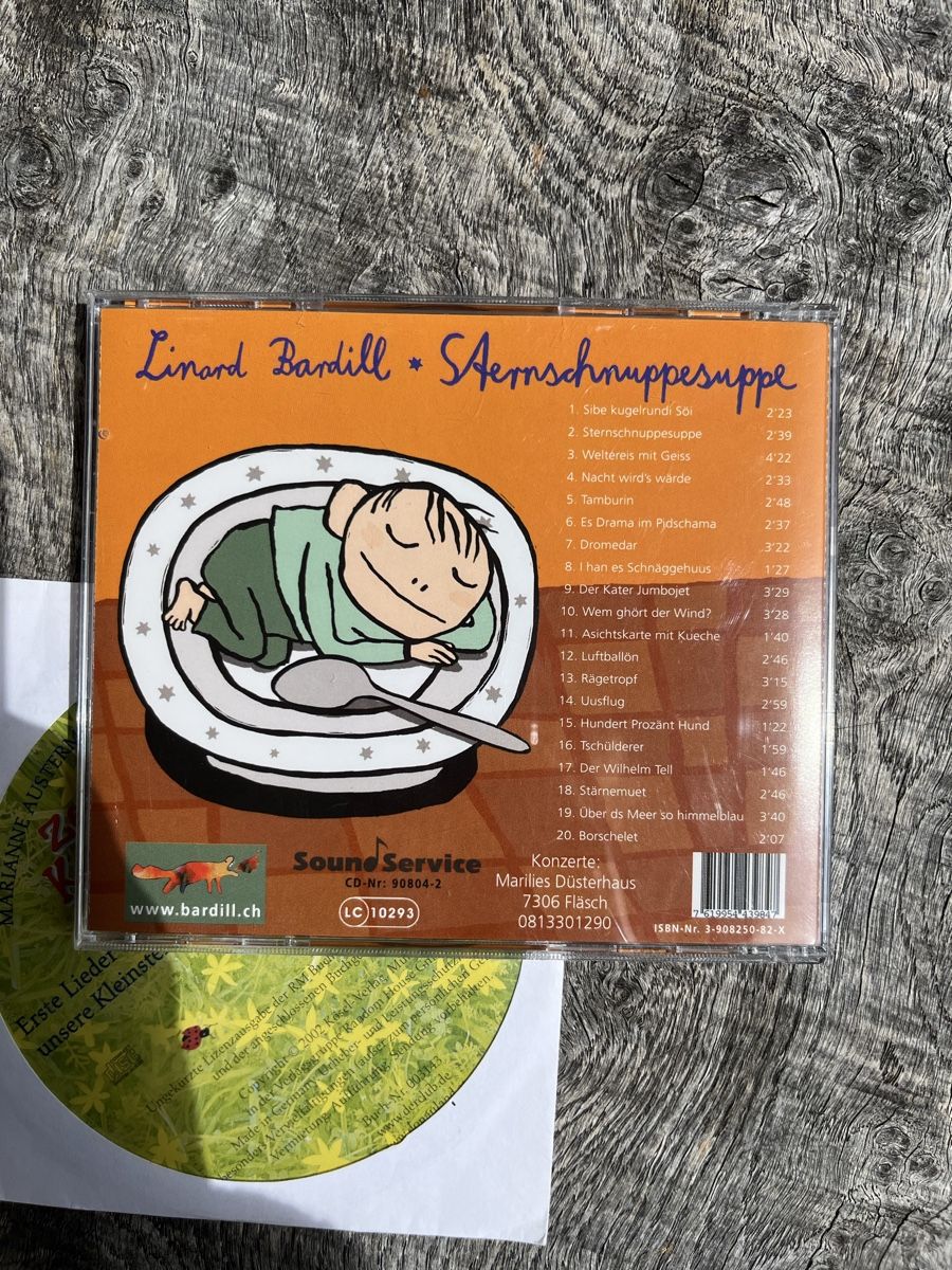 CD: Linard Bardill Sternschnuppesuppe Kinderlieder CD 20 Lieder – Nuovo (secondo la descrizione) da Ringgenberg BE venduto da Li_Flo 1