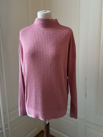 Bimba Y Lola pullover rosa Glitzer Grösse M, Rippenmuster