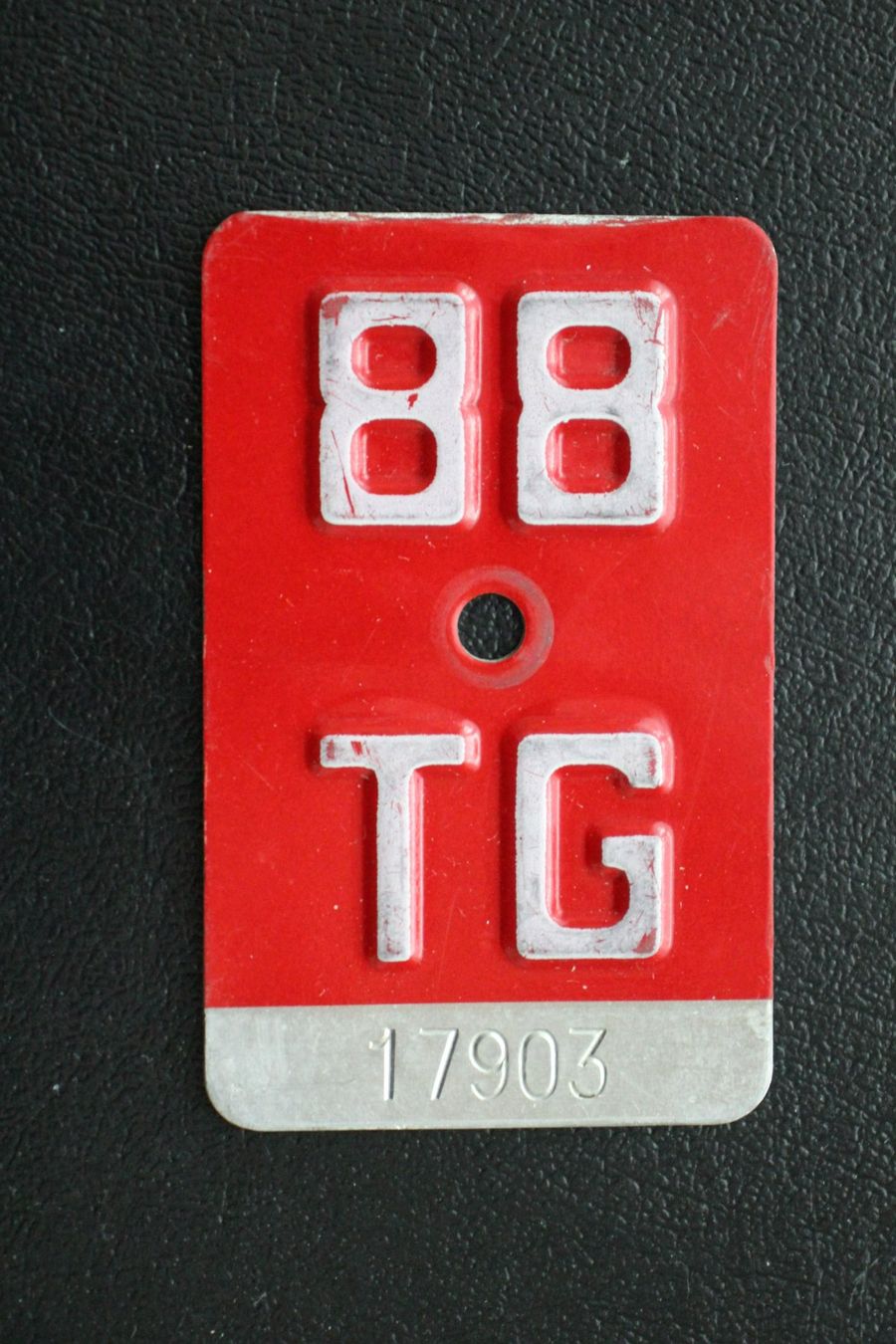 Schilder: Velonummer TG 88 – Gebraucht aus Wiedlisbach von han_n6ff