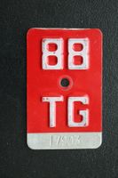 Velonummer TG 88