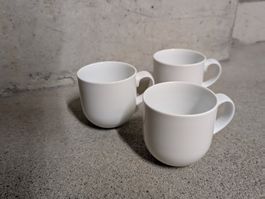 3x schlichte Tasse