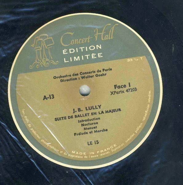 Dischi in vinile: Lully Couperin Leclair Suite de Ballet 1954 Édition Limitée – Usato da Genève venduto da Cockattoo 2