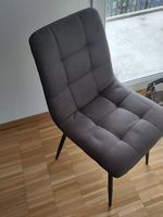 8 chaises House Nordic Middelfart  gris foncé / pieds noirs
