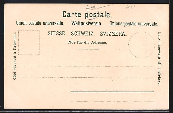 Cartoline postali: Litho Lac Léman, Chillon et Costume van – Usato da Berlin venduto da bartko-reher 1