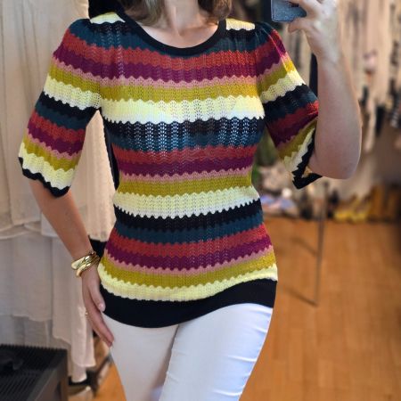 King Louie Bunte Strickbluse M/L XL