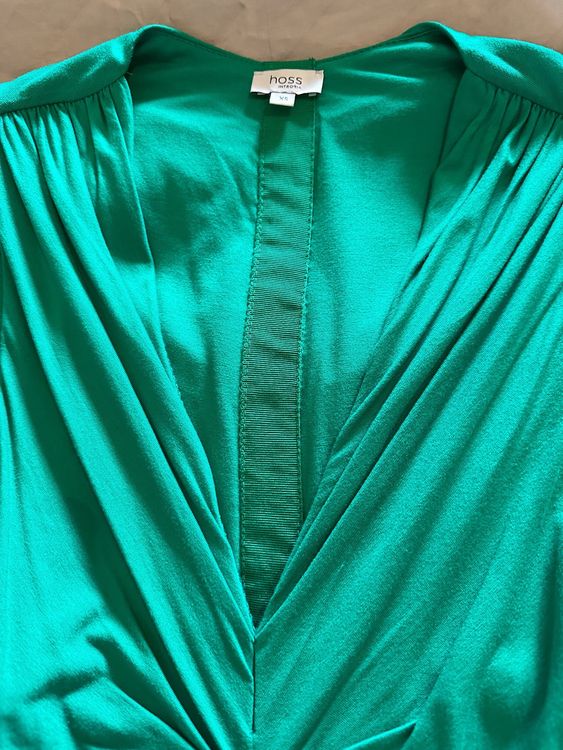 HOSS INTROPIA emerald green Grecian cocktail dress. 7