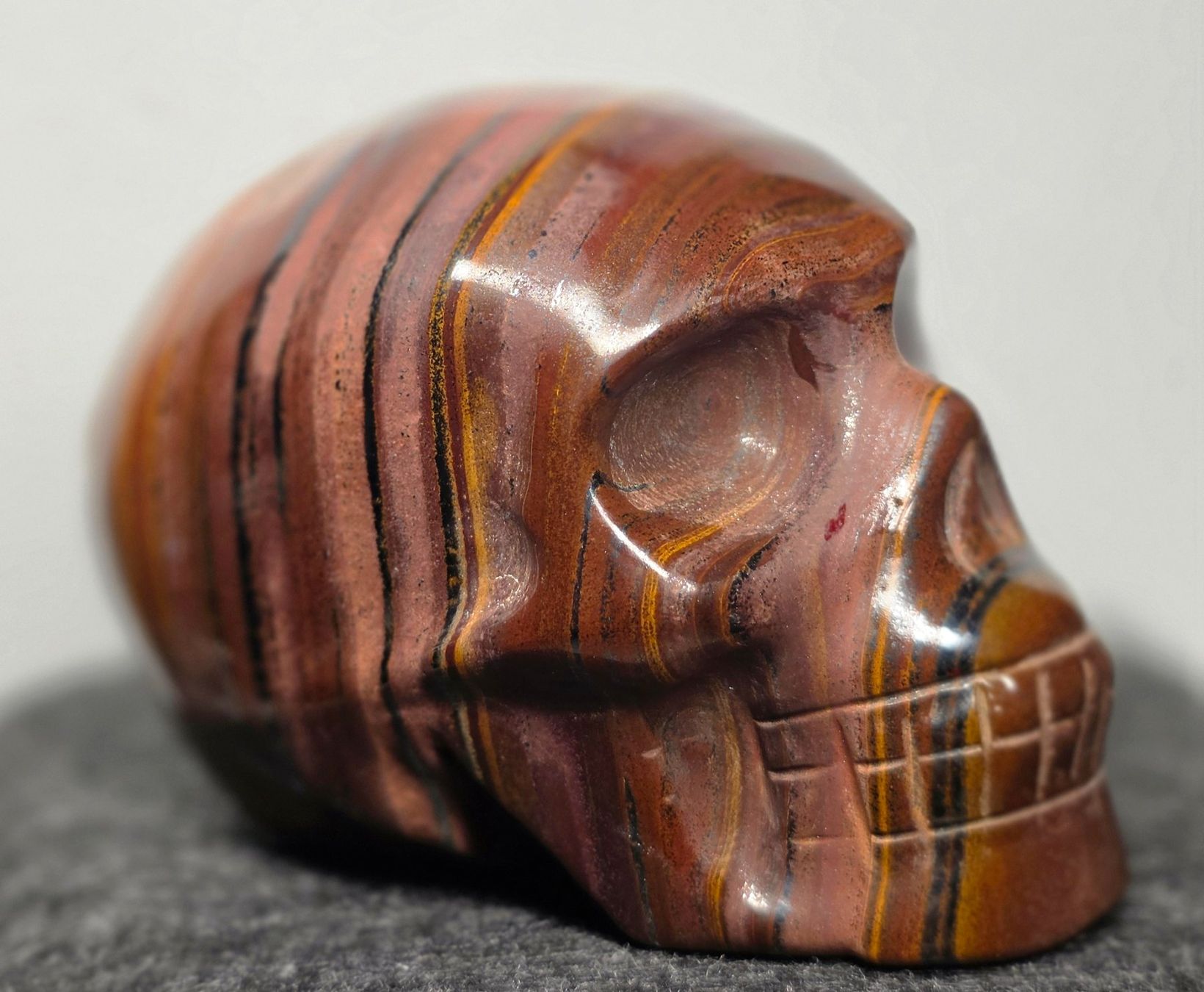 Mineralien & Heilsteine: 💀🖤 Eisentigerauge Schädel 390g – Neu und originalverpackt aus Matzingen von Shay_Crystalz 1