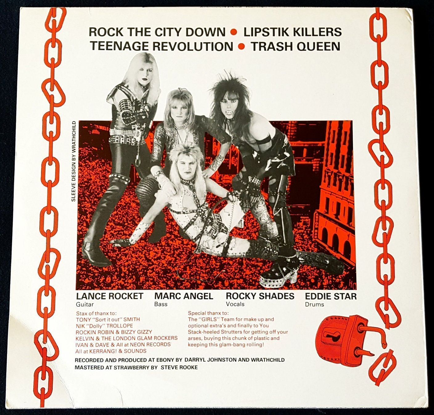 Dischi in vinile: Wrathchild - Stackheel Strutt - 1983 - First Press Red Vinyl – Usato da Uster venduto da Zardodel 1