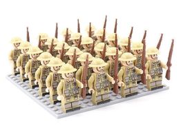 24 ENGLISCHE SOLDATEN - KLEMMBAUSTEINE MINIFIGUREN