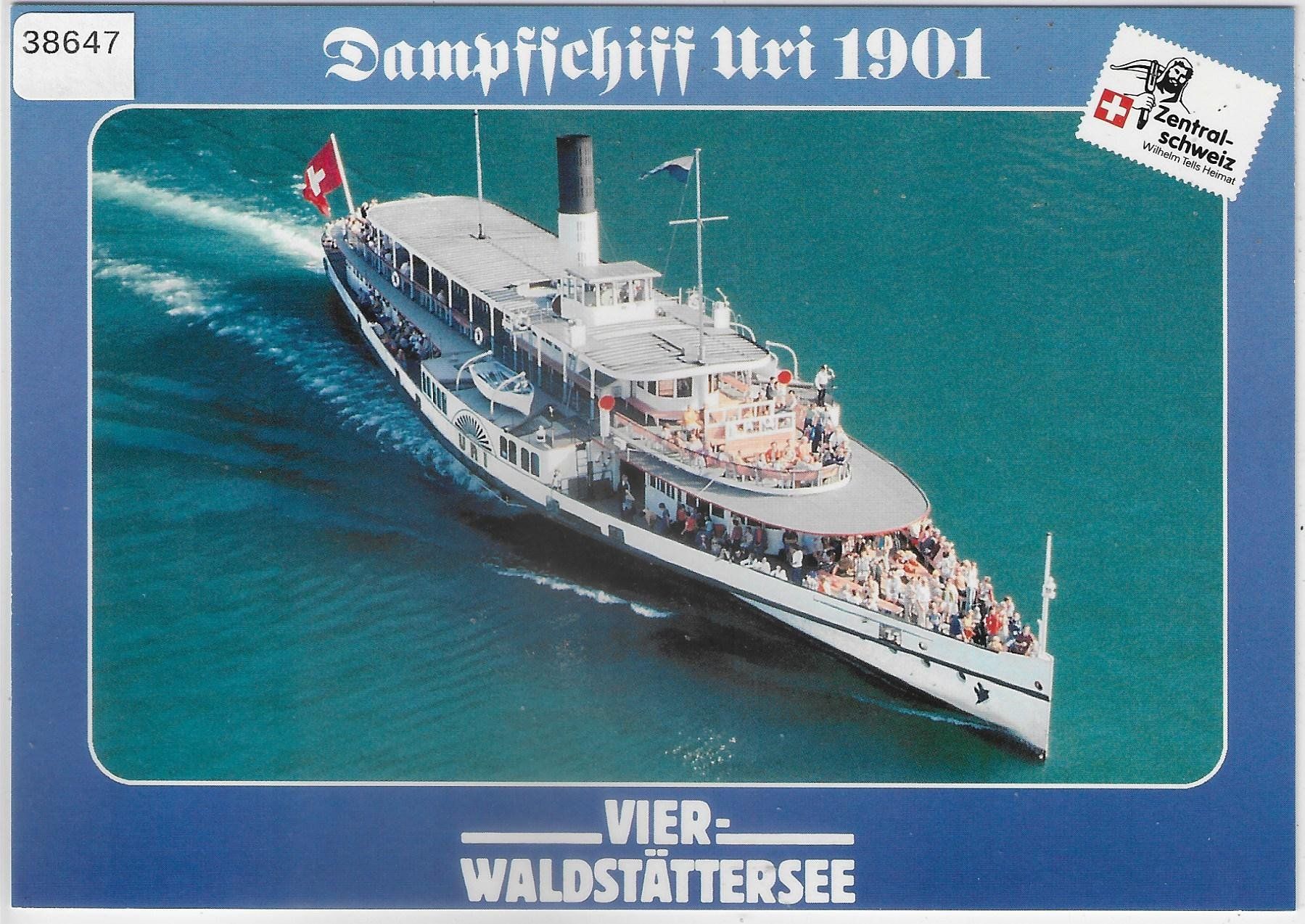 Cartoline postali: Dampfschiff Uri 1901 - Vierwaldstättersee – Usato da Ettingen venduto da Kartenplanet