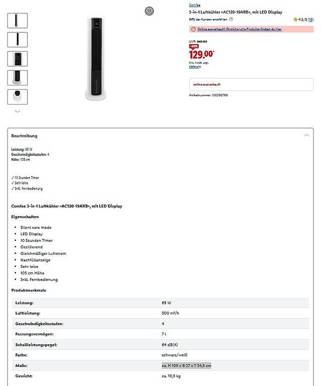 Ventilateurs: Luftkühler/Ventilator mit Kühlelementen – D'occasion à Adlikon b.Regensdf par Talbot 3