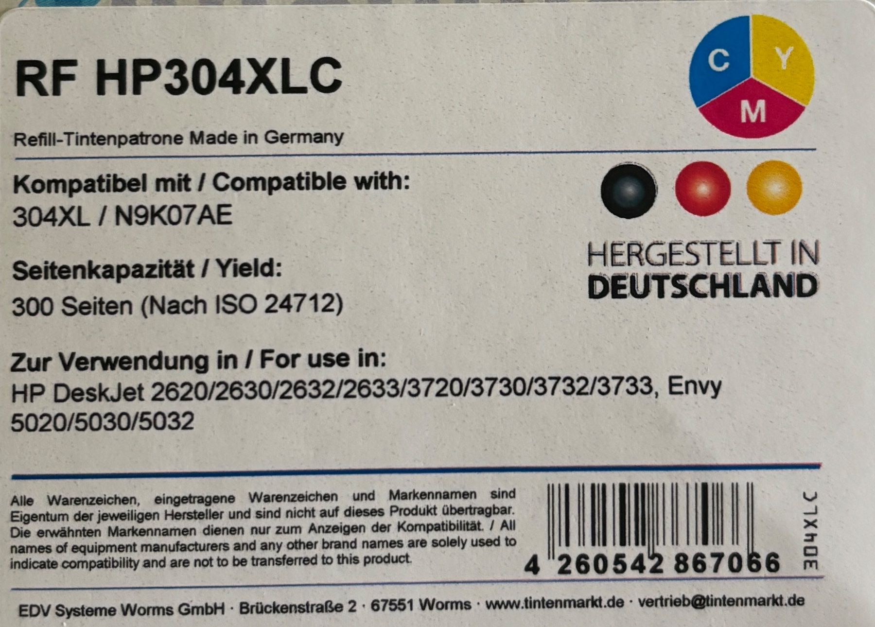 Hewlett Packard Cartucce per stampanti & toner: HP 304 XL Farbe kompatibel Neu eingeschweisst – Nuovo e nell'imballaggio originale da Sonterswil venduto da dwidi 1
