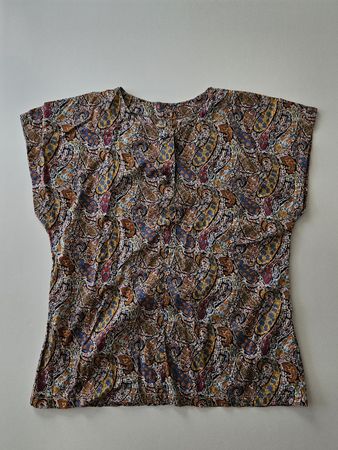 Vintage Paisley Bluse bunt, ca. Grösse S mit Knöpfen