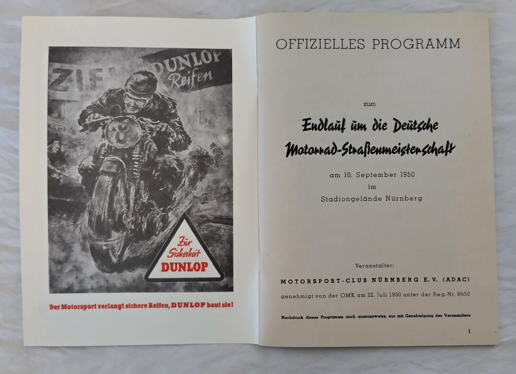 Libri: Motorradrennen 1950 Nürnberg, Programmheft (Reprint) – Nuovo (secondo la descrizione) da Bellach venduto da JingleJerry 2