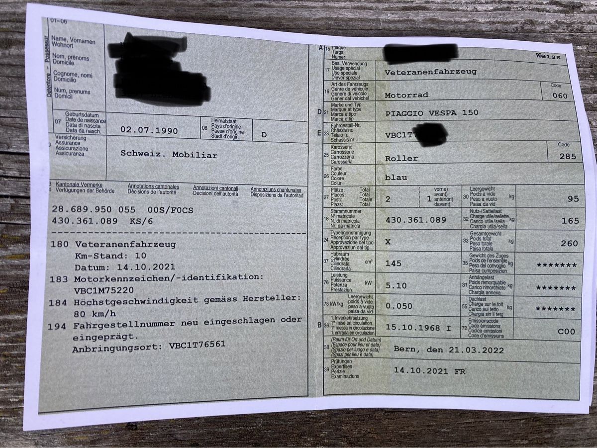 Scooter: Vespa 150 VBC1T 1968 – Usato da Bösingen venduto da tczb 4