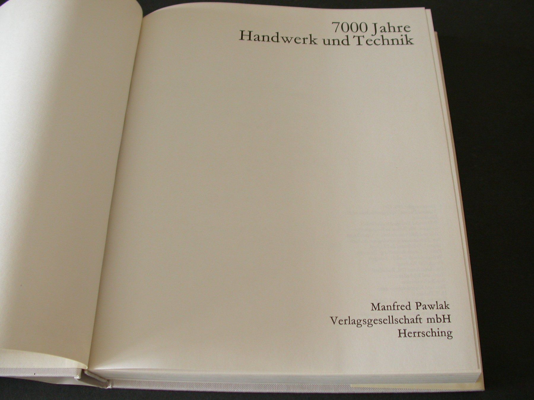 Libri: 7000 Jahre Handwerk und Technik – Usato da Zürich venduto da Marcel6887 1