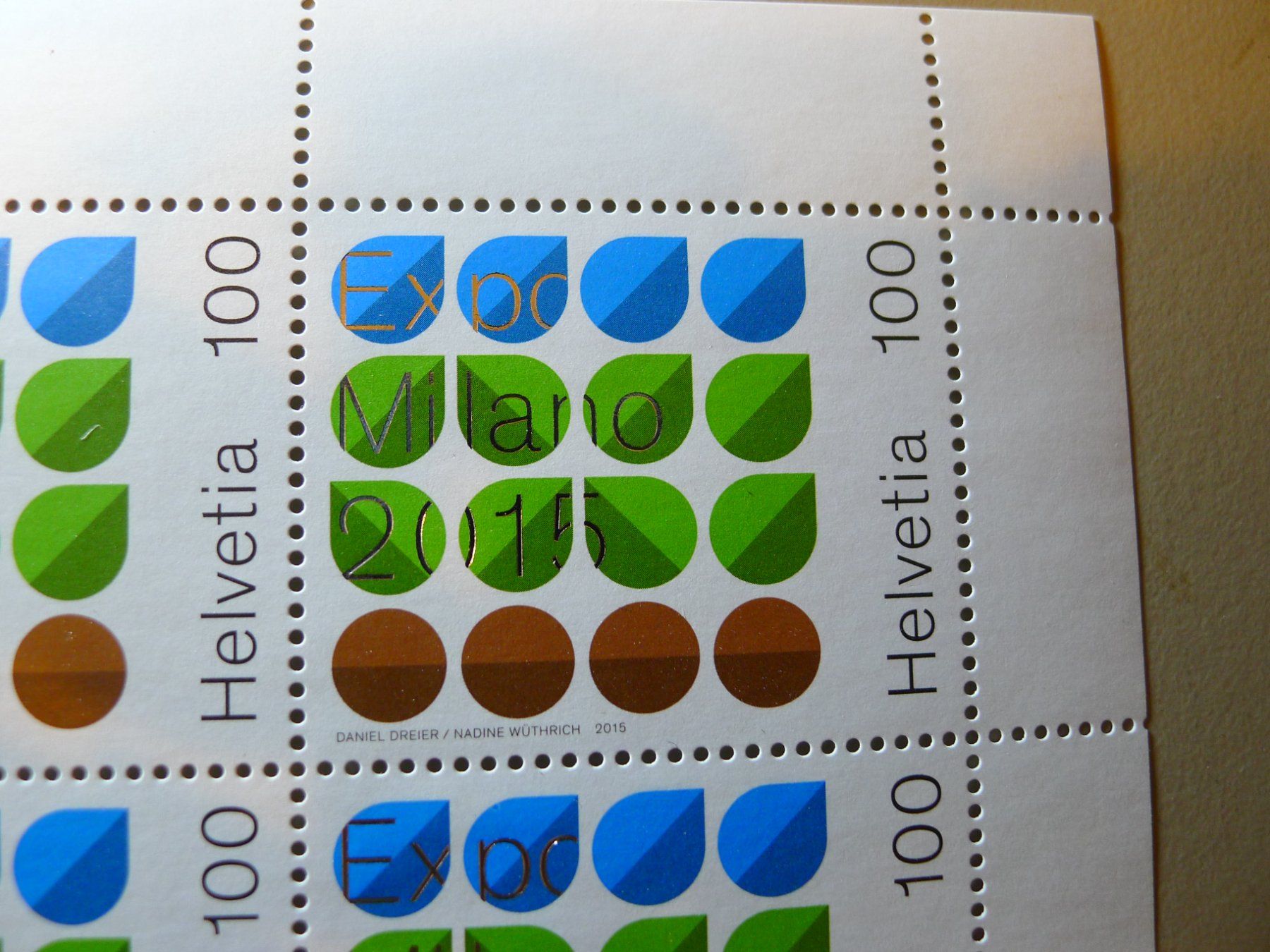 Tutti i francobolli: 2015, 1546, Sonderbogen Expo Milano, Postfrisch** – Nuovo (secondo la descrizione) da Dagmersellen venduto da Zwitschzwitsch 1