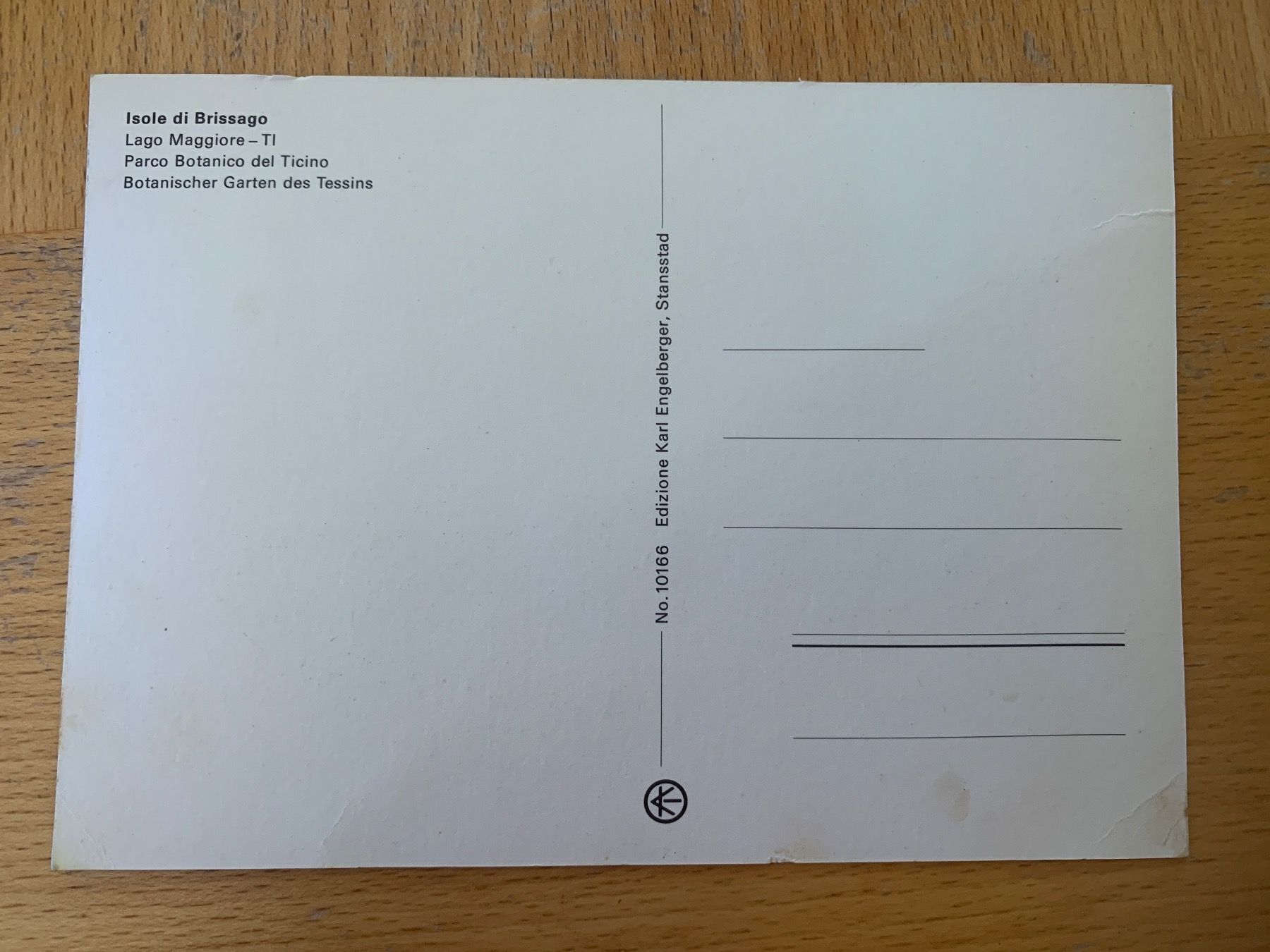 Cartoline: Brissago Insel Postkarte – Usato da Wiggen venduto da Antoniotto 1