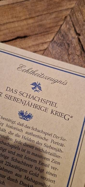 Franklin Mint Giochi: Schachspiel Franklin Mint 1987 "Der siebenjährige Krieg" – Usato da Oberentfelden venduto da kat_8rks 3